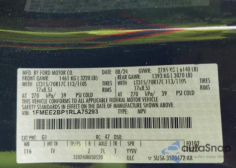 2024 Ford Bronco Wildtrak from USA, damaged, VIN 1FMEE2BP1RLA75293